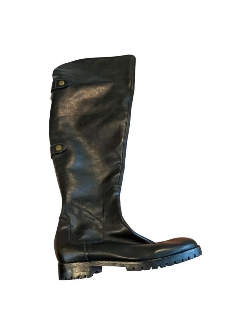 Cole Haan x Nike Air Black High Leather Parson Boots Size 8.5 Inside Flaws